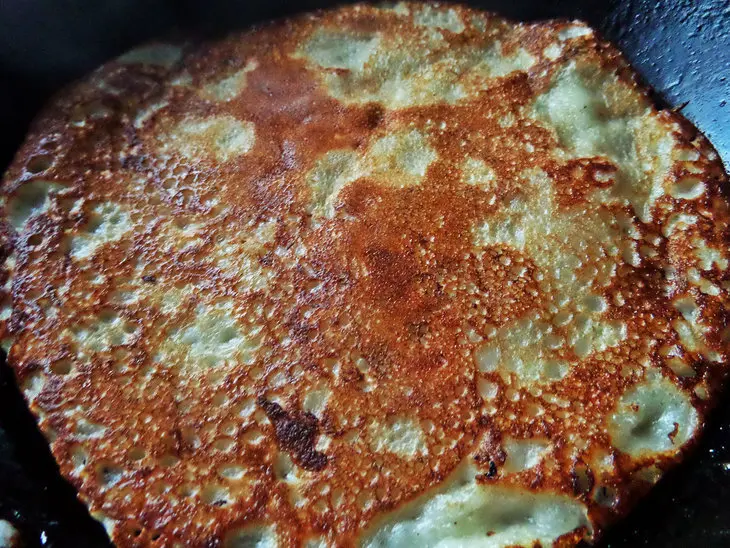 Сырные блины с мясным припёком: шаг 7