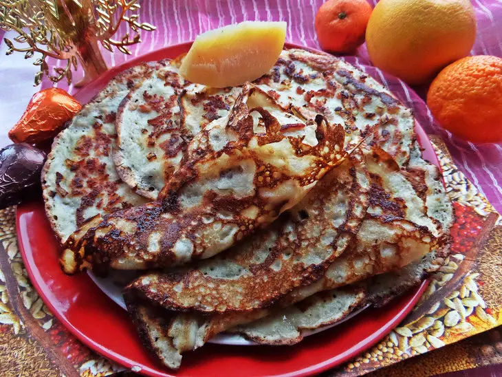 Сырные блины с мясным припёком: шаг 8