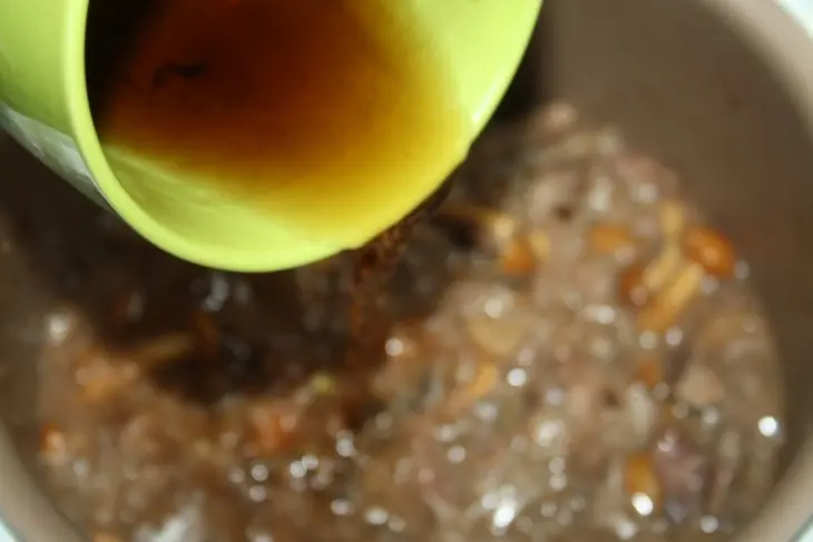 Пенне ригате с мясным соусом с грибами "аля бефстроганов": шаг 12