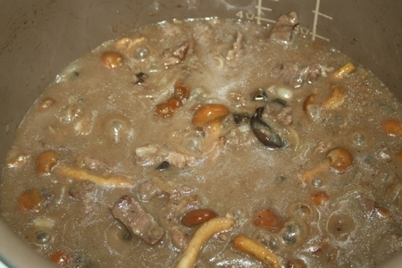 Пенне ригате с мясным соусом с грибами "аля бефстроганов" : шаг 13