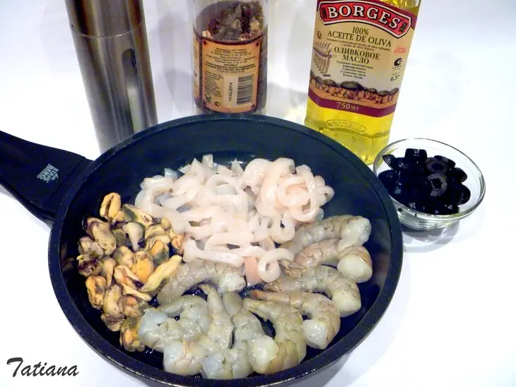 Салат из пасты fusilli c морепродуктами: шаг 3