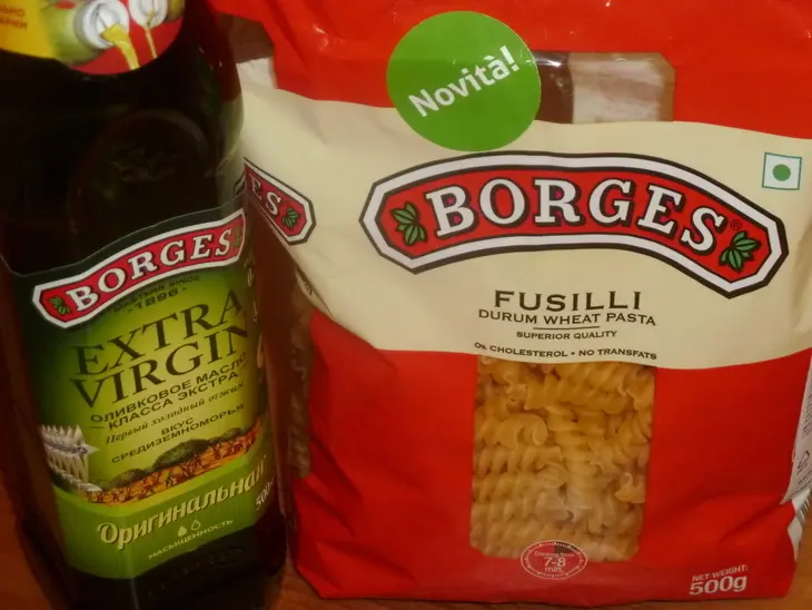 Салат пастой fusilli, креветками и сыром скаморца: шаг 3