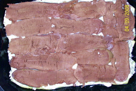 Запеканка со свиным языком, кабачком и рисом: шаг 4