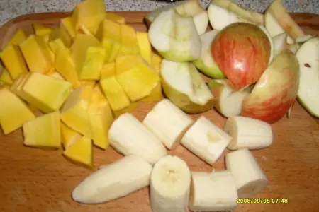 Тыква запеченная с фруктами.: шаг 2