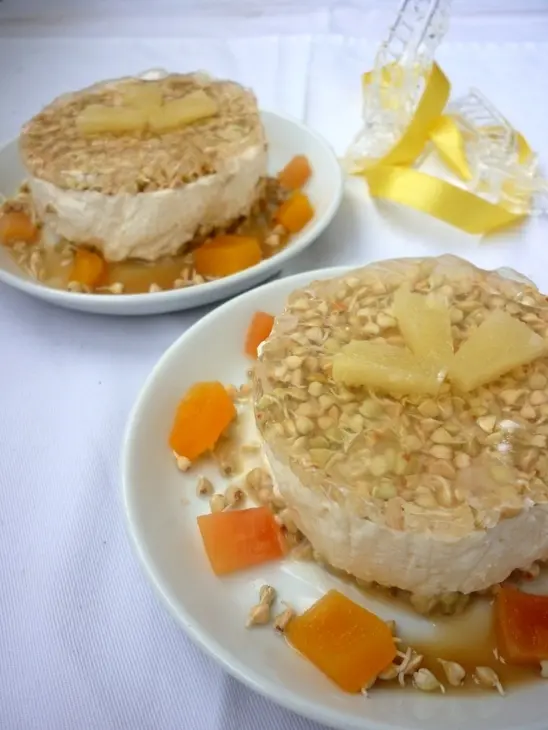 Пирожное с росточками зелёной гречи: шаг 6