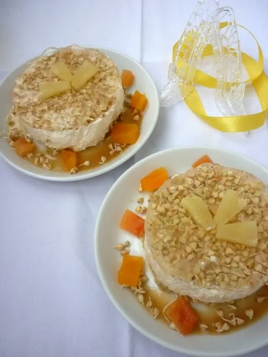 Пирожное с росточками зелёной гречи: шаг 8