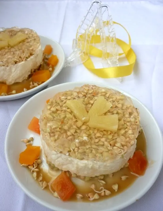 Пирожное с росточками зелёной гречи: шаг 9