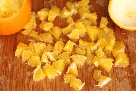 Куриный салат с пшеном и апельсинами: шаг 4