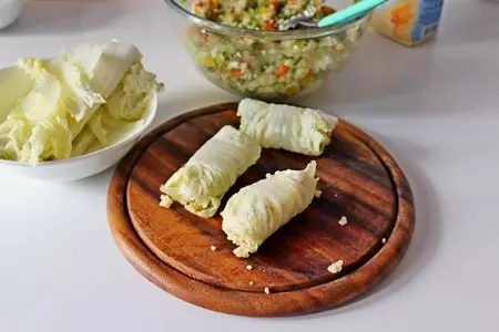 Постные голубцы с пшеном: шаг 7