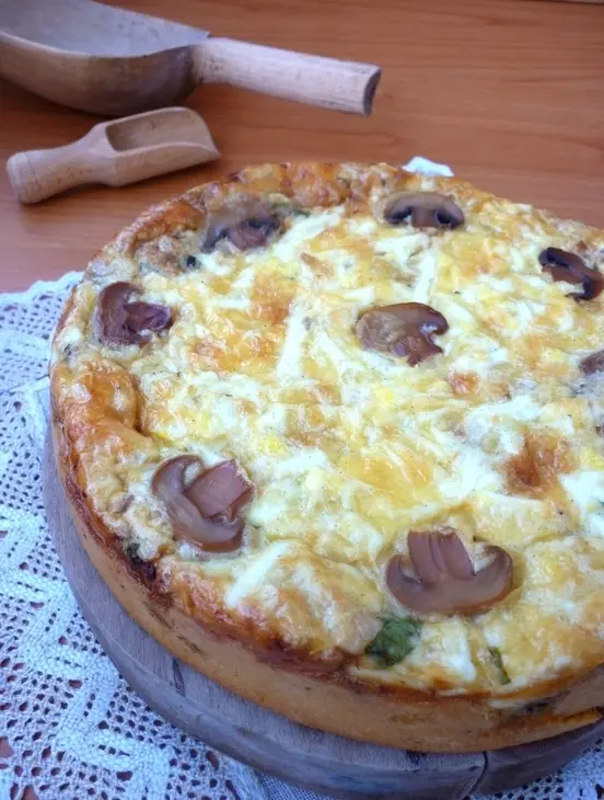 Рыбный пирог с грибами: шаг 7