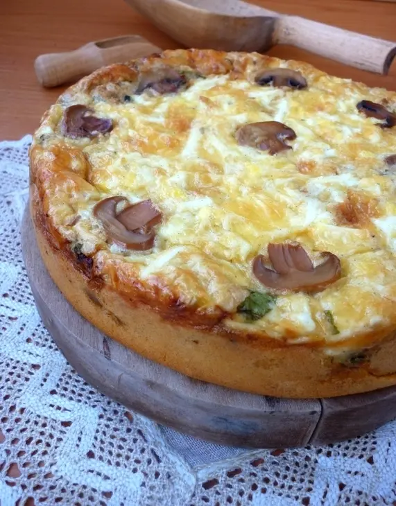 Рыбный пирог с грибами: шаг 8