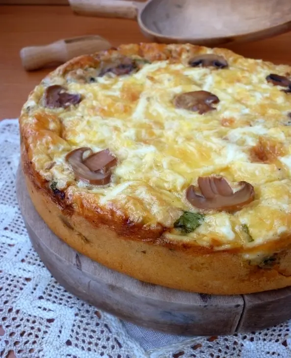 Рыбный пирог с грибами: шаг 9