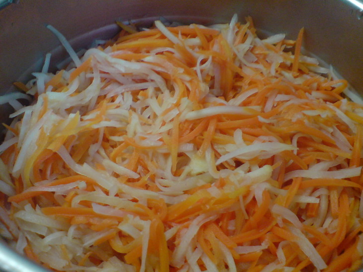 Insalata capricciosa /салат с сельдереем,морковью и креветками: шаг 3