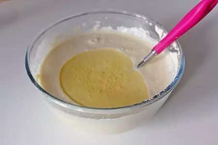 Блины с творогом и персиками: шаг 4