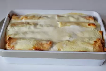 Блины с творогом и персиками: шаг 15