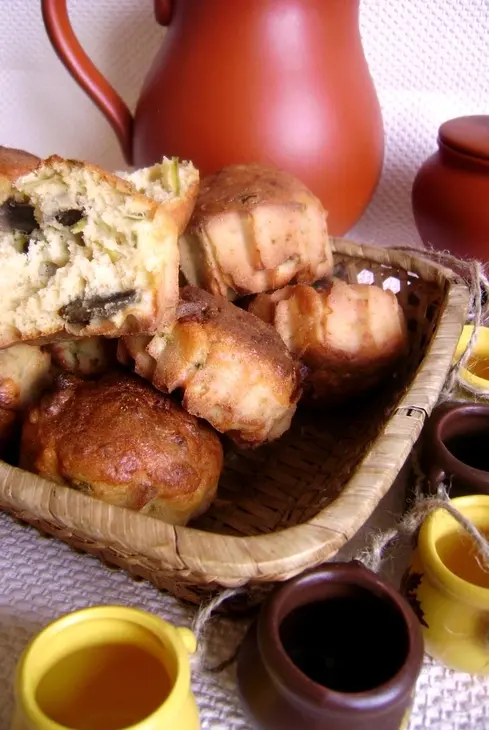 Закусочные сырные маффины с грибами на манке: шаг 8