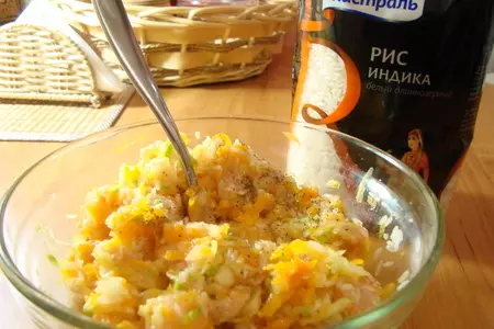 Куриные ёжики в томатном соусе с кабачком и тыквой.(ужин для моего короля): шаг 5