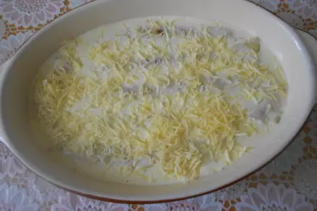 Запеченные блины с курицей и шампиньонами: шаг 8