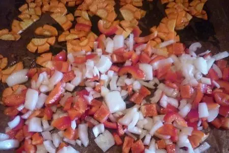 Суп с penne rigate и запечёнными овощами: шаг 1