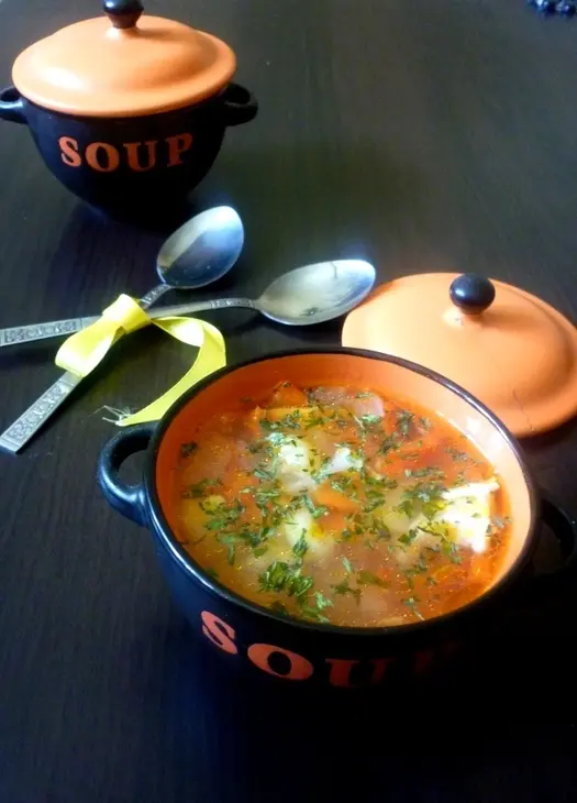 Суп с penne rigate и запечёнными овощами: шаг 4