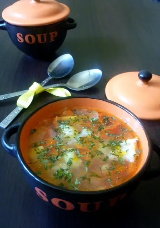 Суп с penne rigate и запечёнными овощами: шаг 5