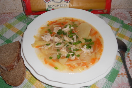 Куриный суп со спагетти borges: шаг 8