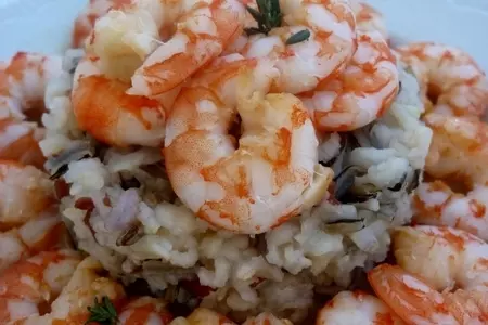 Креветки, на пару из яблок и пряностей, с рисом.: шаг 5