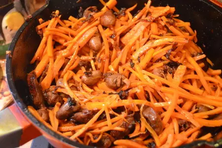 Плов с куриными сердечками: шаг 5