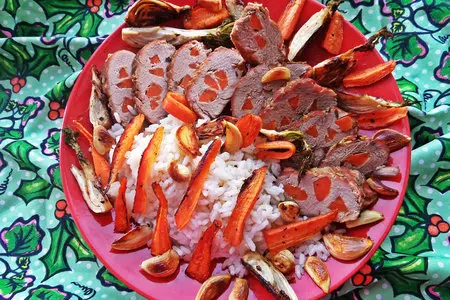 Cвинина,запечённая с морковью и фенхелем с рисом на гарнир: шаг 8