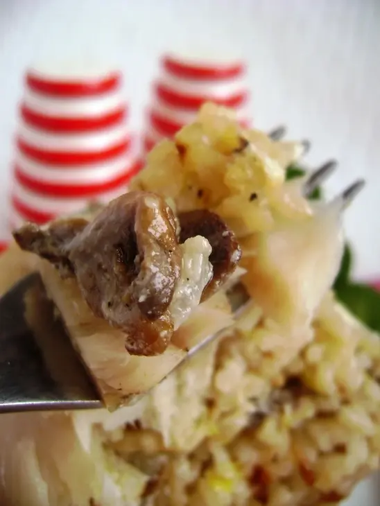 Треска, фаршированная рисом с грибами: шаг 6