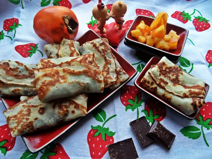 Блинчики с шоколадно-фруктовой начинкой: шаг 9
