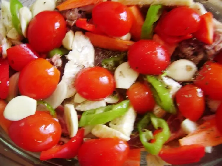 Бараньи ребрышки с овощами и запеченной фасолью.: шаг 3