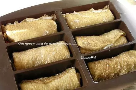 Порционные блинчики с творогом в нежнейшей заливке: шаг 4