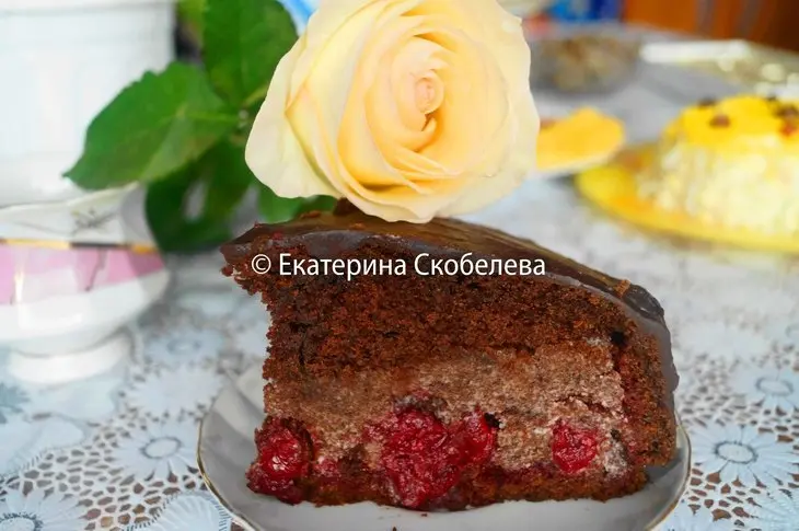 Торт "пьяная вишня": шаг 17