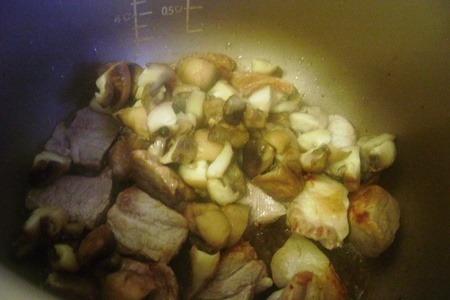 Рагу из белой фасоли со свининой и грибами: шаг 2