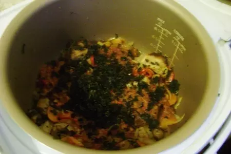 Рагу из белой фасоли со свининой и грибами: шаг 4
