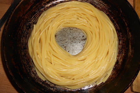 Запеченные гнёздышки из спагетти borges с грибами: шаг 7