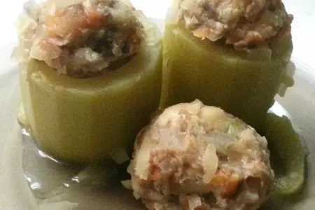 Кабачки фаршированные мясом и овощами "сообразим на троих": шаг 4