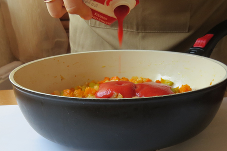 Паста в густом, томатном соусе с овощами: шаг 6