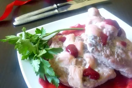 Мясная плетёнка с ягодным соусом: шаг 5