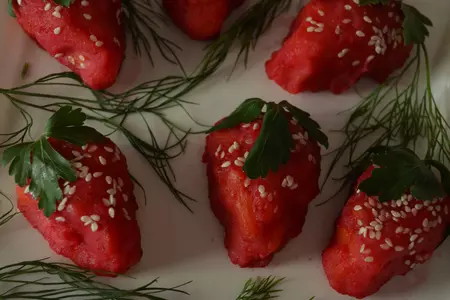 Клубничка из сельди "закусочная": шаг 5