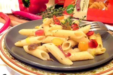 Паста penne rigate с "конфетти" из паприки: шаг 5