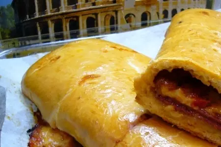 Закрытая пицца-вулкан «обжигающий stromboli”: шаг 7