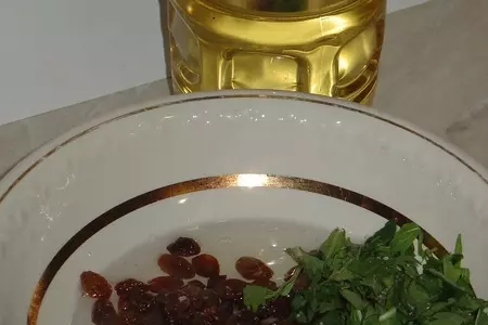 Салат из тыквы с морковью и изюмом +ideal+руккола,куркума, имбирь.: шаг 5