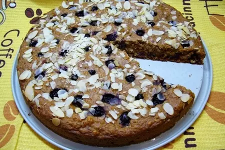 Постный тыквенный пирог с овсяными хлопьями и смородиной: шаг 7