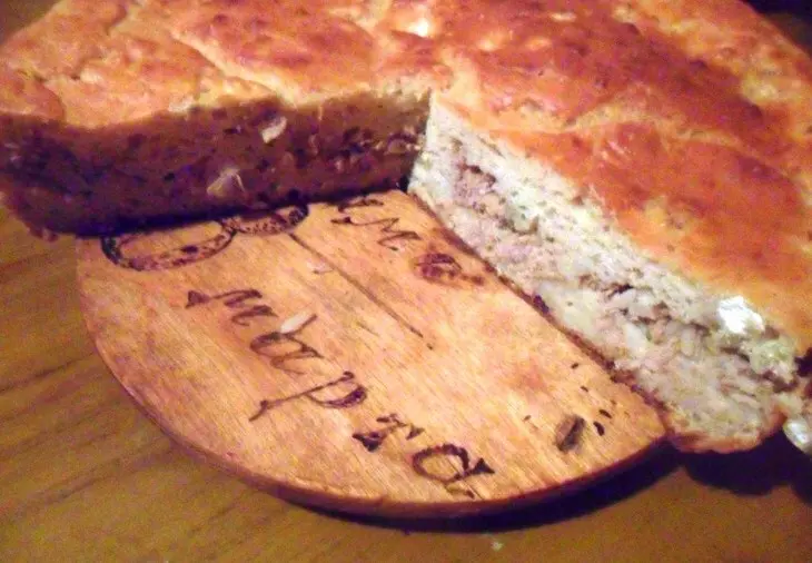 Фаршированный ленивый пирог с рисом и тунцом: шаг 7