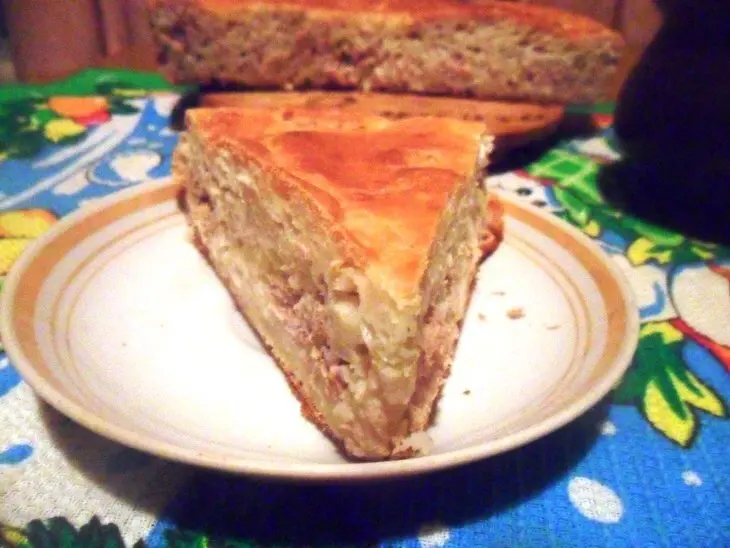 Фаршированный ленивый пирог с рисом и тунцом: шаг 8