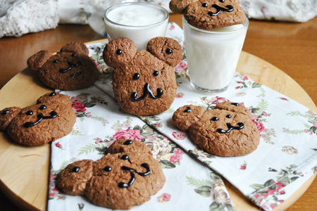 Орехово-овсяное печенье «веселые мишки»: шаг 5