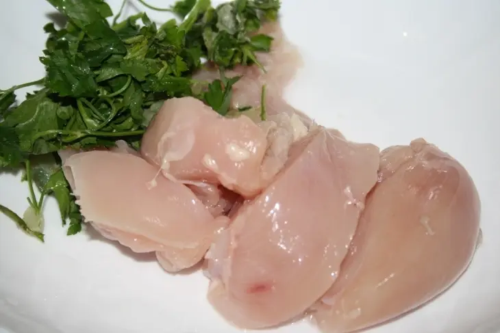 Мясное суфле "дивная полянка": шаг 1
