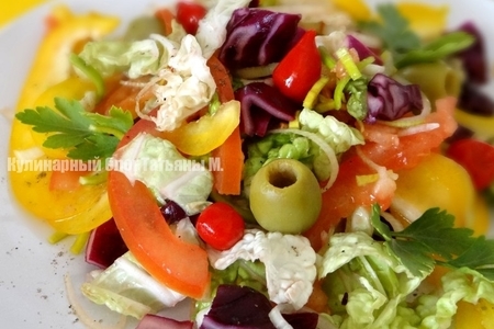 Овощной салат с оливками и острым пири-пири: шаг 7